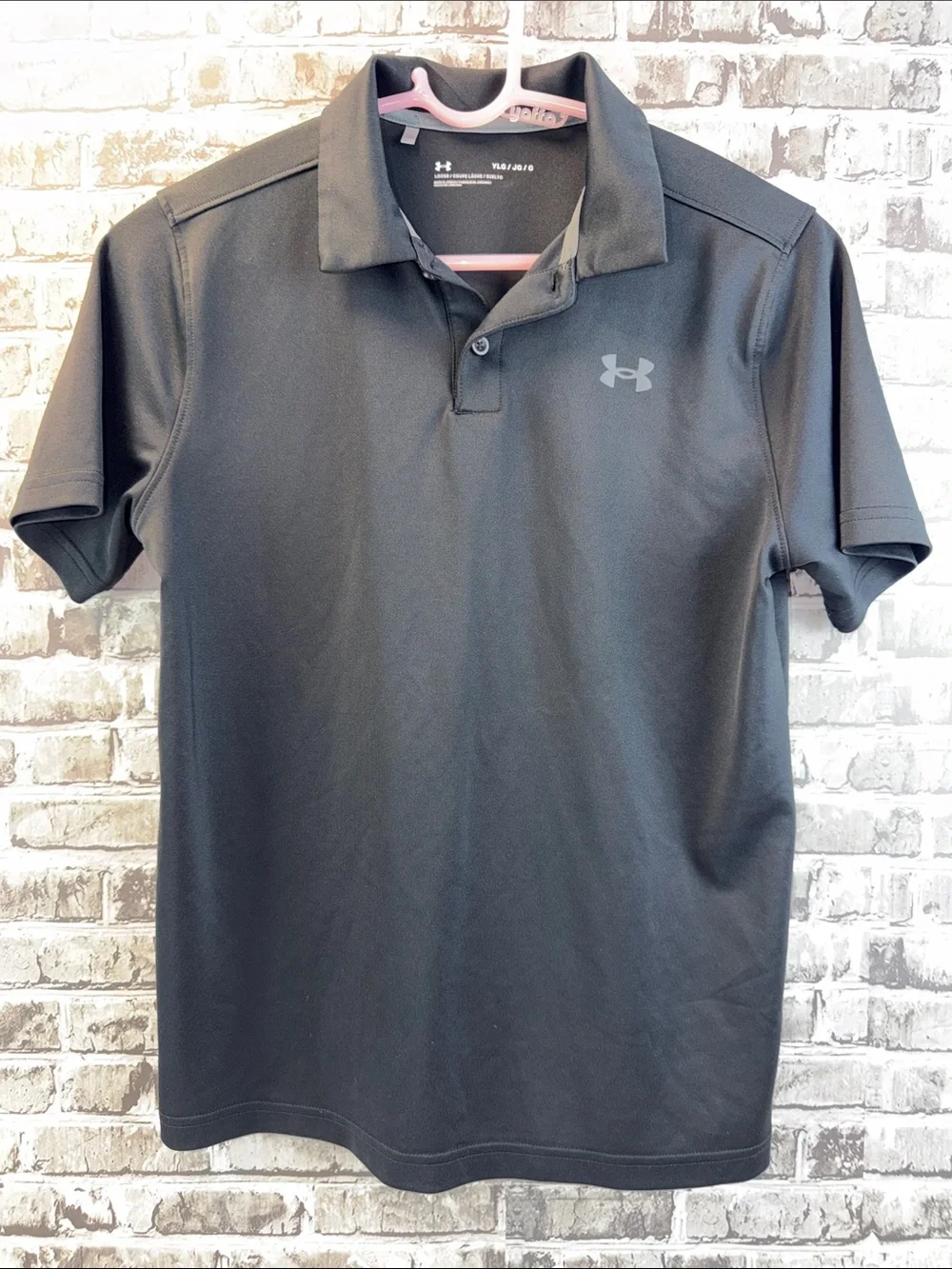 Under Armour boy's Black Performance Polo
